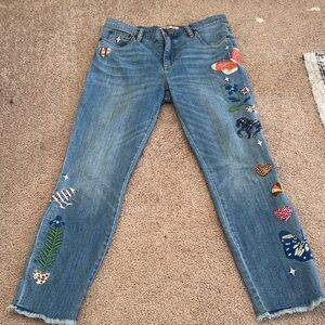 Johnny Was embroidered jeans